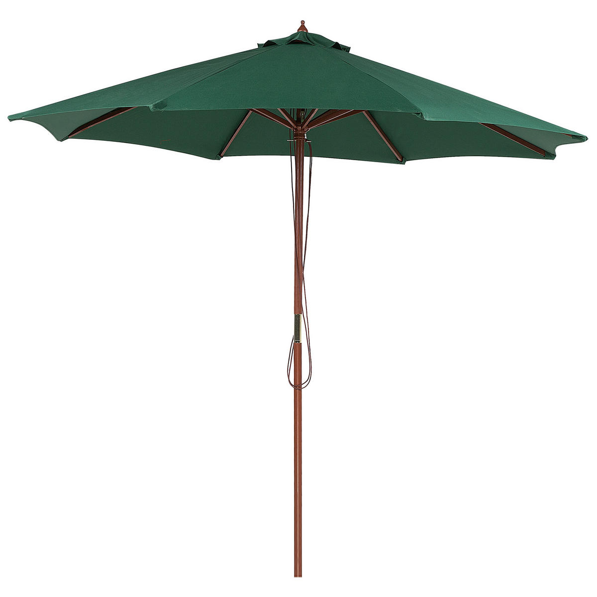 SONNENSCHIRM 270 cm grün Toscana - Dunkelbraun/Grün, Textil (270/270cm) - Beliani