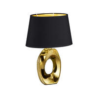LED TISCHLEUCHTE Keramik Gold-Schwarz Taba - Goldfarben, Keramik (4.5/8.1/33cm)