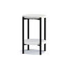 COUCHTISCH GERIS mit Ablageboden, Spanplatte, Weiß - Schwarz/Weiß, Holz/Metall (45/45/61cm) - KONSIMO®