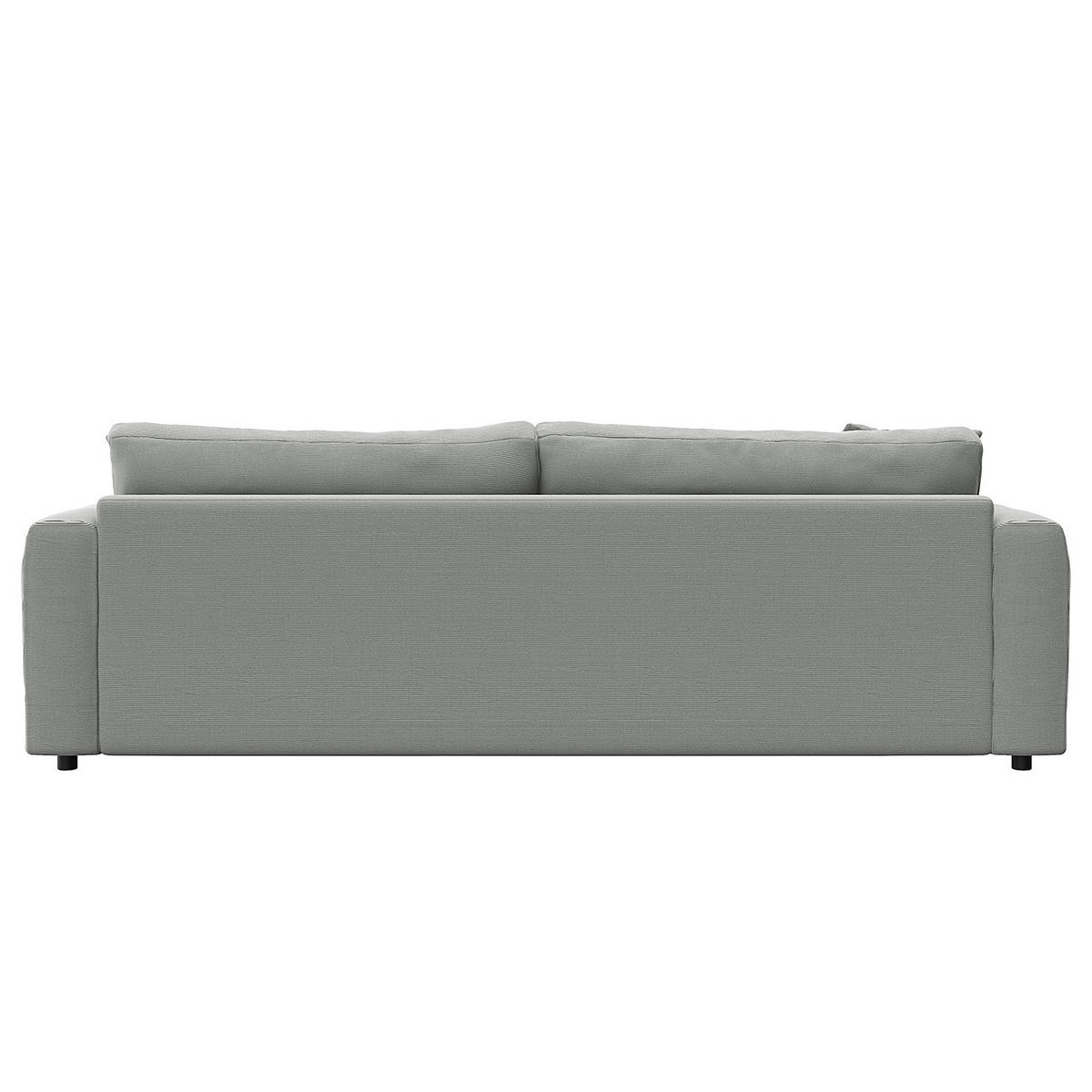 3-SITZER SOFA - Schwarz/Grau, Holz/Kunststoff (238/79/106cm) - home24