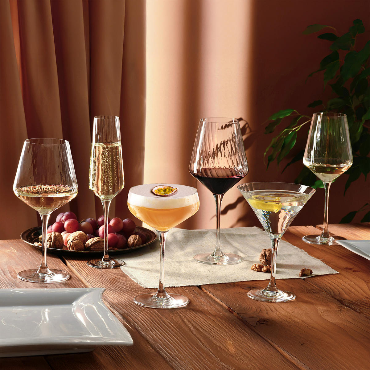 WEISSWEINGLÄSER 6er-Set 450 ML - Transparent, Glas (0.39L) - Krosno Glass
