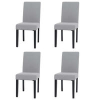 JEDÁLENSKÁ stolička Svetlošedá, sada 4 ks - svetlosivá, textil (42/90/50cm) - MCW
