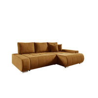 ECKSOFA Elmo - Honig, Holzwerkstoff/Textil (227/153cm) - Fun Möbel