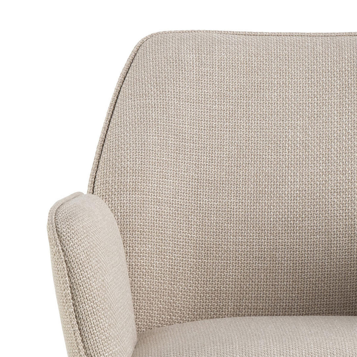 BARHOCKER, Glenda, Beige, Stoff, 53 x 52 x 114 cm - Beige, Textil/Metall (53/114/52cm) - ebuy24