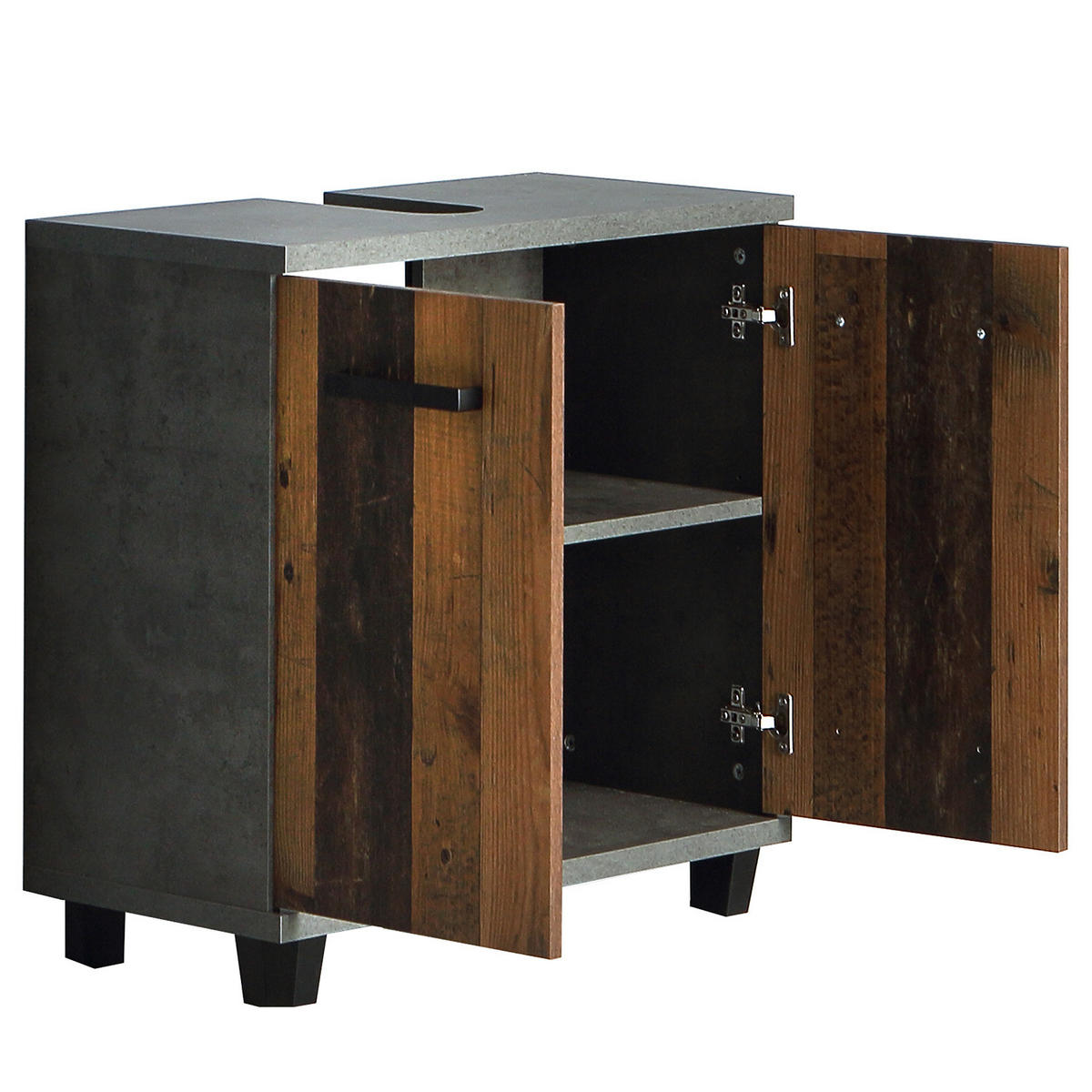 WASCHBECKENUNTERSCHRANK - Braun, Holzwerkstoff (69/62/35cm) - home24