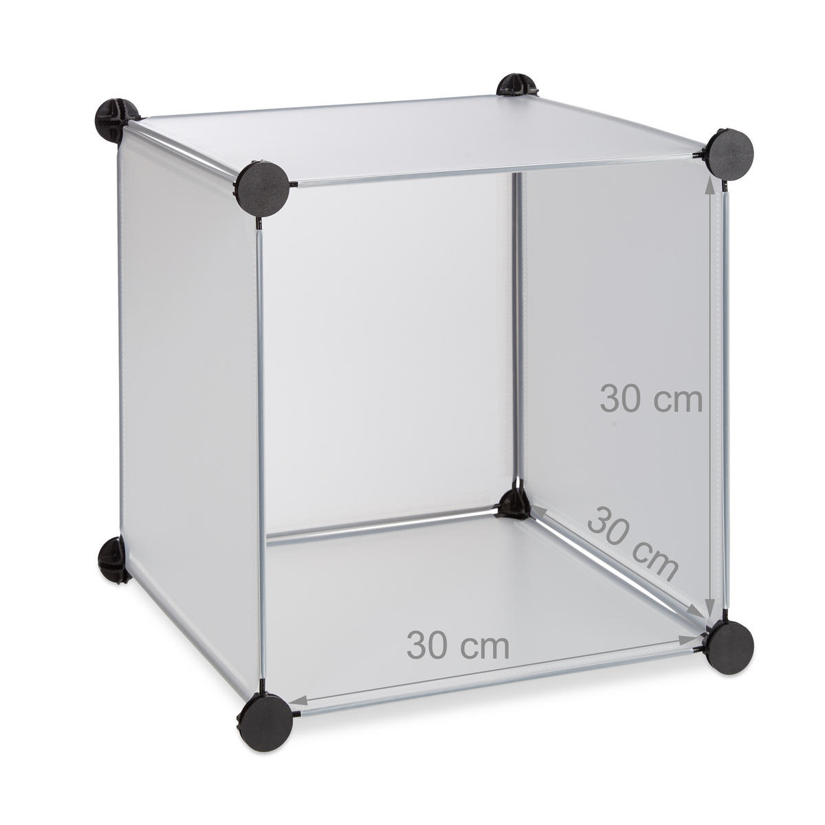 POLICOVÝ systém - priehľadné, kov/plast (96/65/32cm) - Relaxdays