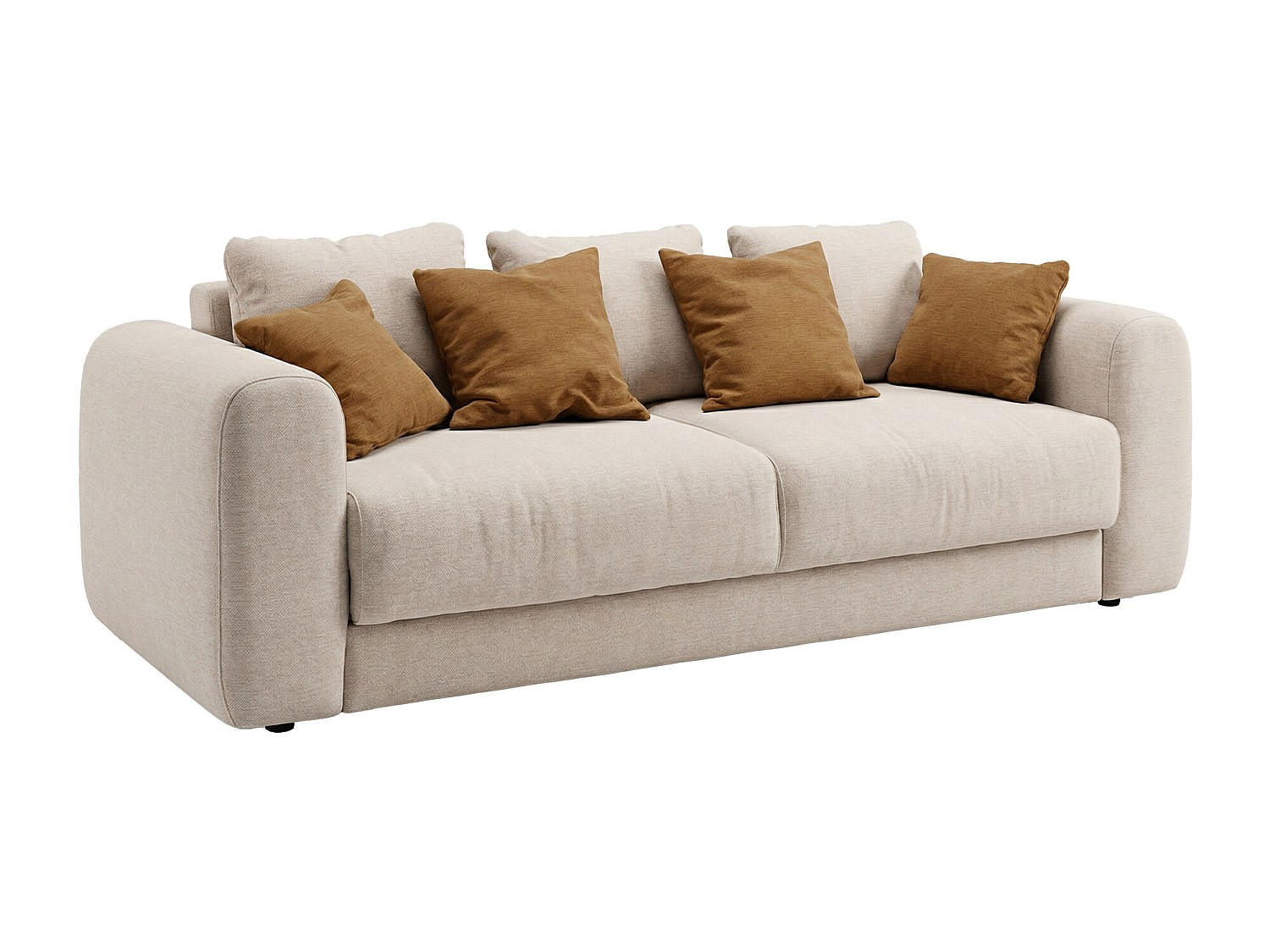 SCHLAFSOFA - 4 Personen - Stoff - Beige - - Beige, Textil (250/90/95cm) - Vente-Unique