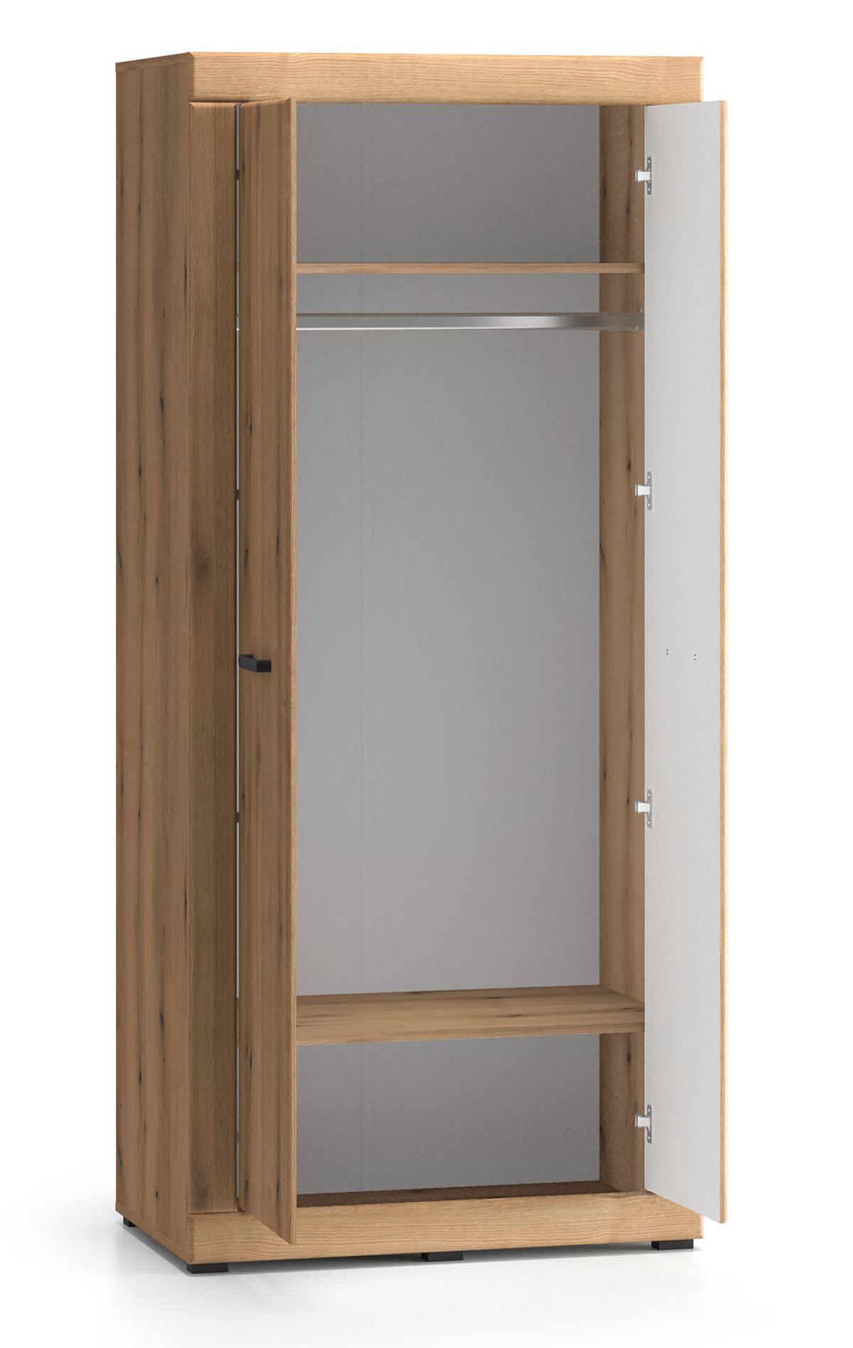 KLEIDERSCHRANK Dora Evoke Eiche 87 / 53 / 195cm - Eichefarben, Holz/Holzwerkstoff (87/195/53cm) - Feldmann-Wohnen