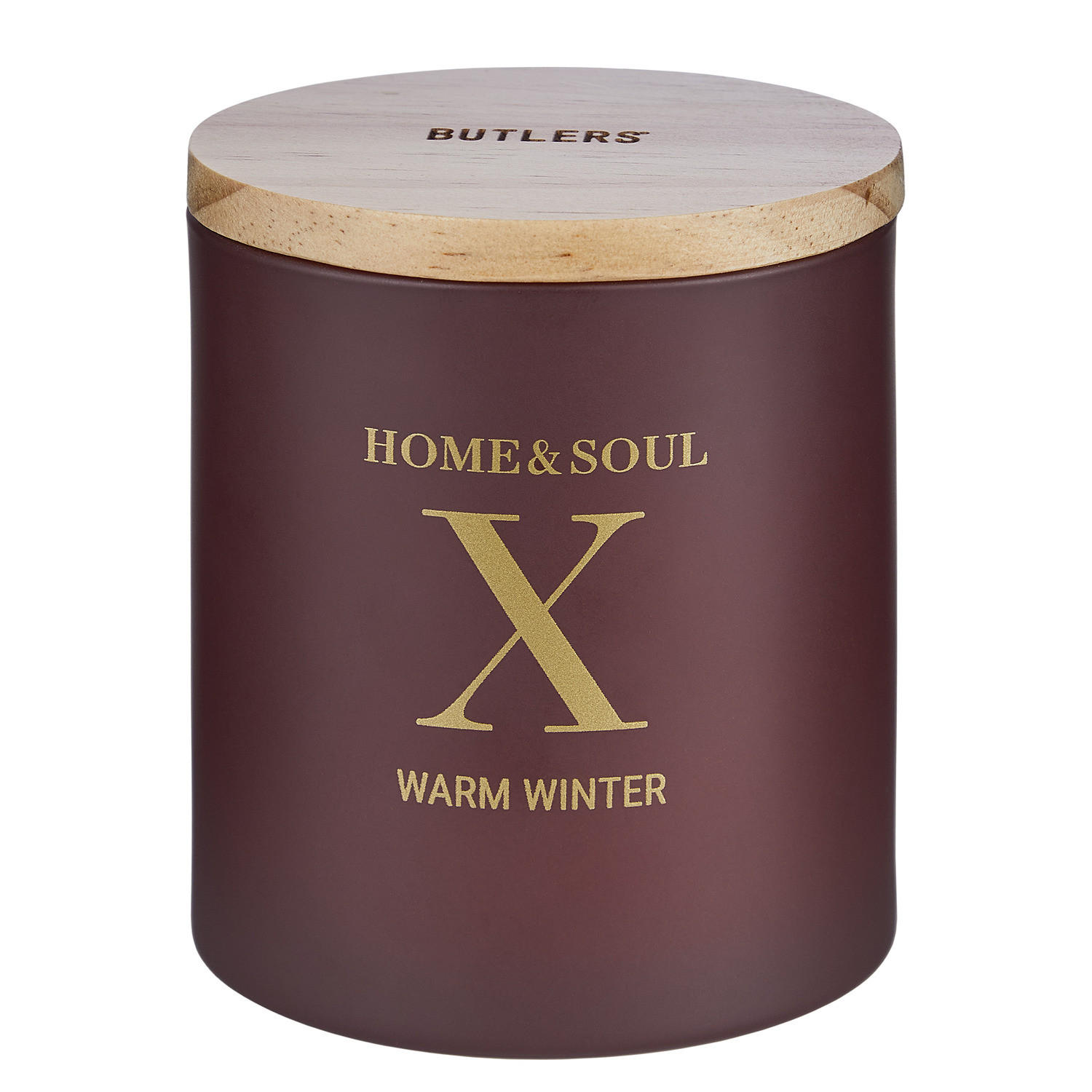 DUFTKERZE Home & Soul X Warm Winter - Rot, Naturmaterialen (9cm) - Butlers