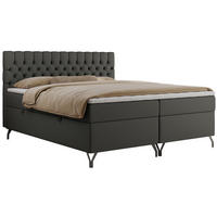 BOXBETT GRIMALDI 200/200 Dunkelgrau Kunstleder - H3 - Dunkelgrau, Holz/Textil (200/200cm) - MKS