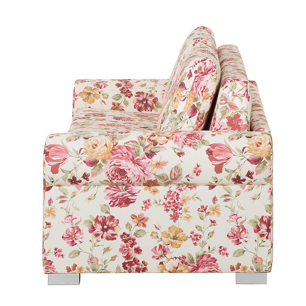 SCHLAFSOFA - Beige/Rosa, Textil (164/90/90cm) - home24