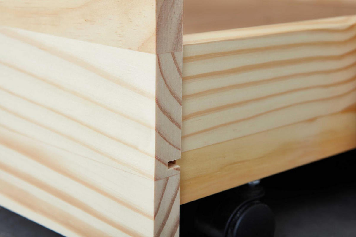 BETT Holz - Naturfarben, Holz (90/200cm) - ebuy24