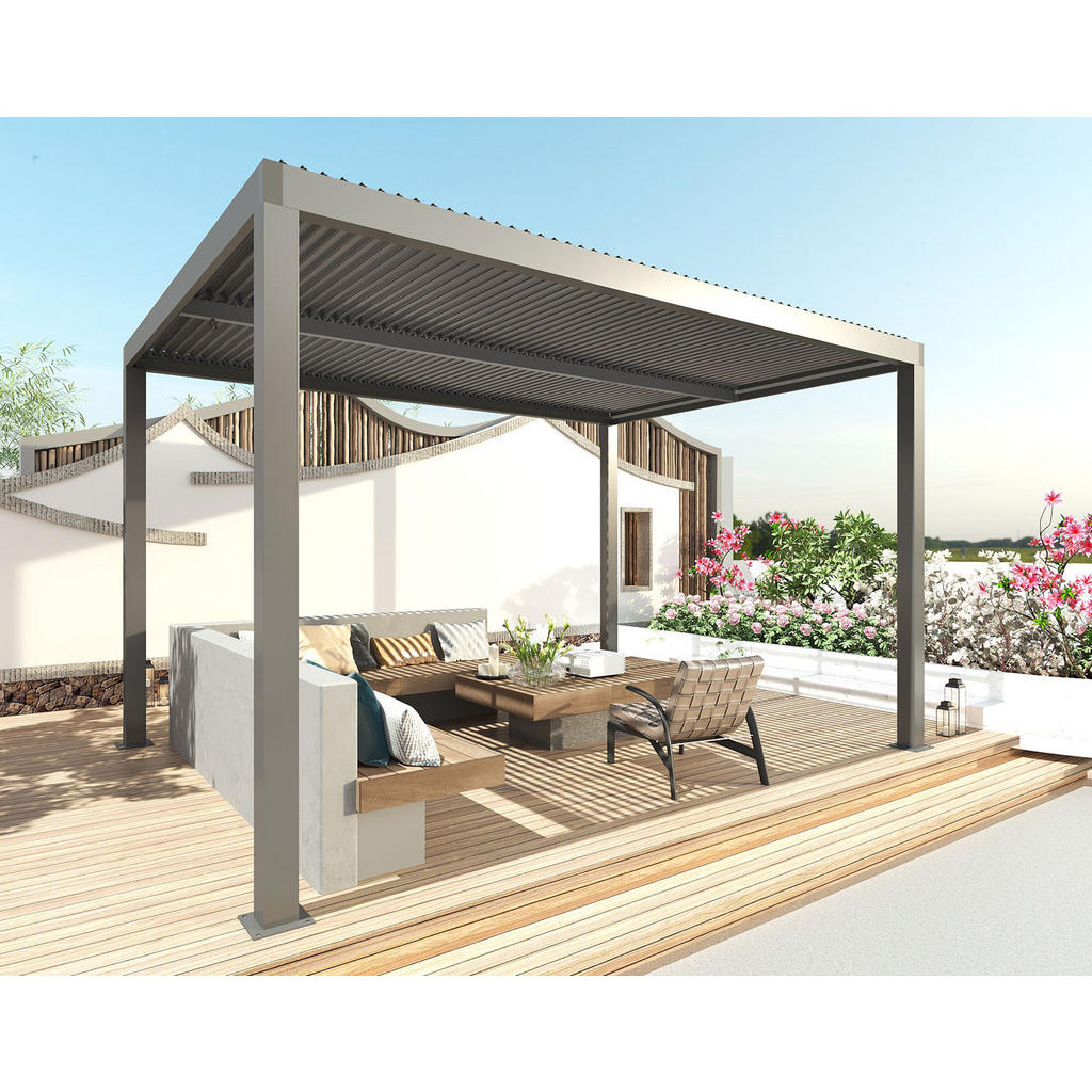 Thumbnail - MCW Pergola, Anthrazit, Metall, 400x220x300 cm, Sonnen- & Sichtschutz, Pavillons & Pergolas