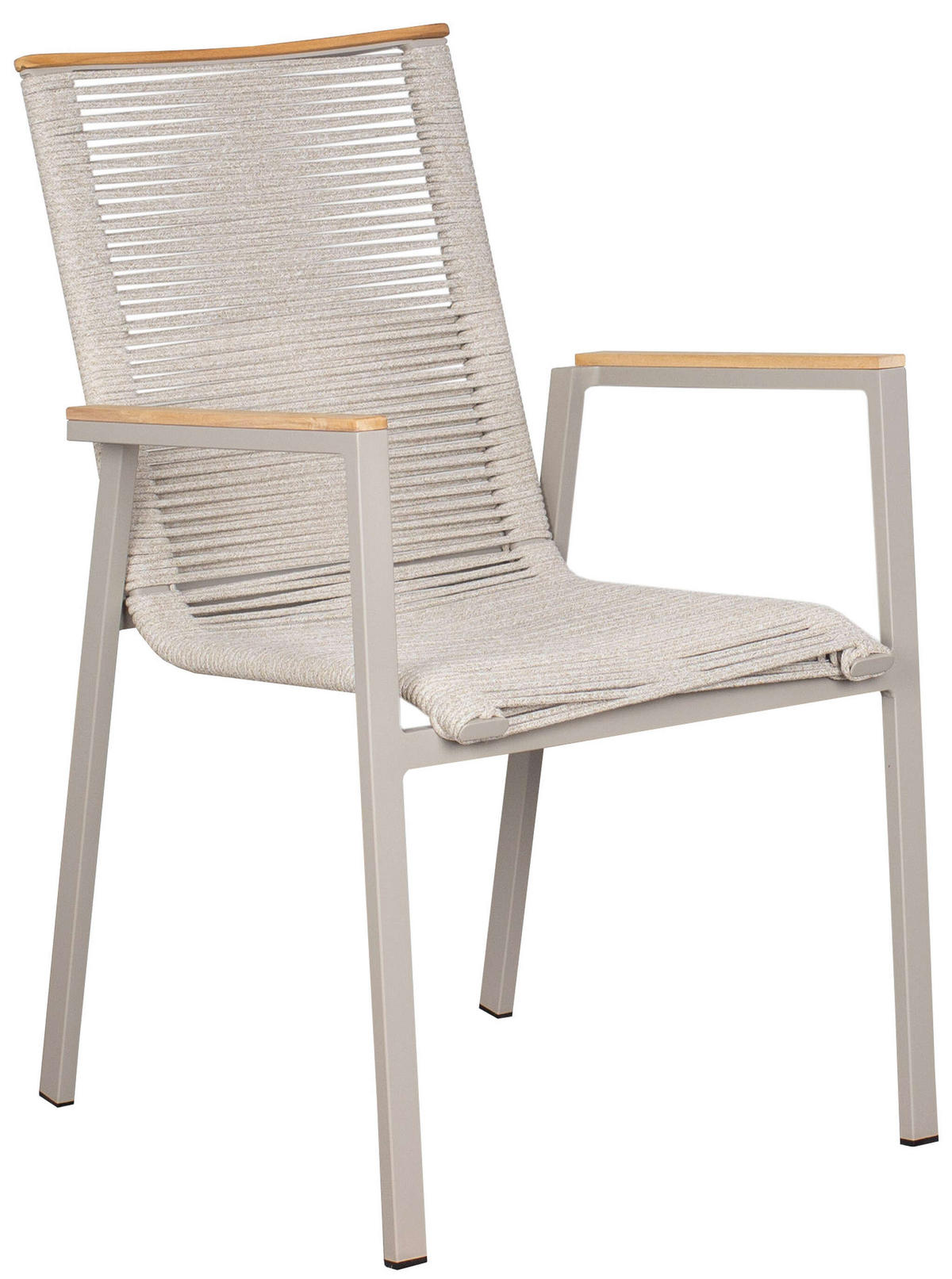 GARTENSTÜHLE stapelbar 2er Set Alicante - Beige, Metall (57/90/60cm) - Mr. Deko