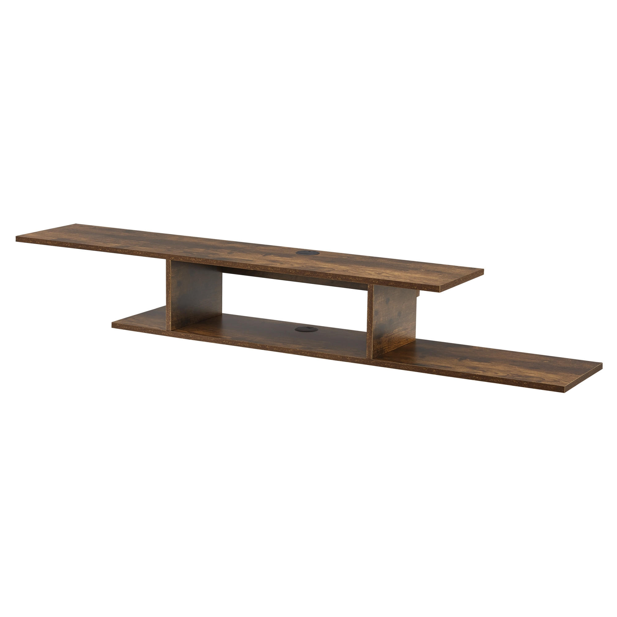 TV-WANDREGAL Støvring - Dunkelbraun, Holzwerkstoff (150/21/25cm) - [en.casa]
