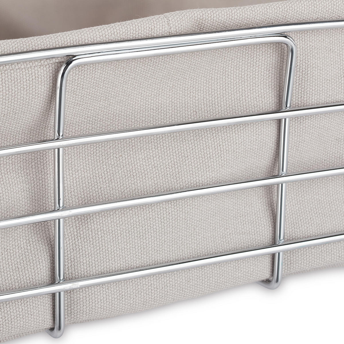 BROTKORB - Grau, Textil/Metall (23/10.5/23cm) - Relaxdays