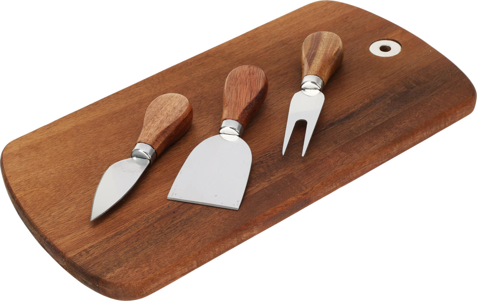 KÄSEBRETT mit Messer Basic Naturfarbe 32/18/3.5 cm Kunstoff - Naturfarben, Kunststoff (18/32cm) - Mondex