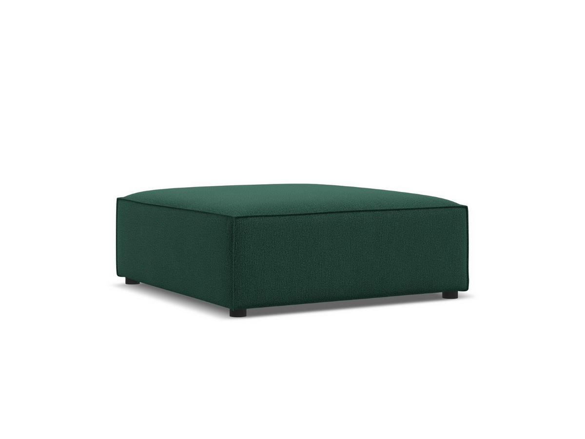POUF Jodie aus strukturiertem Stoff grün - Grün, Textil (80/40/102cm) - Micadoni