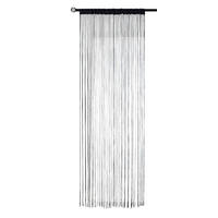 FADENGARDINE Shanghai HxB 230x100 cm Schwarz Lurex - Schwarz, Textil (100/230cm) - Gardinenbox