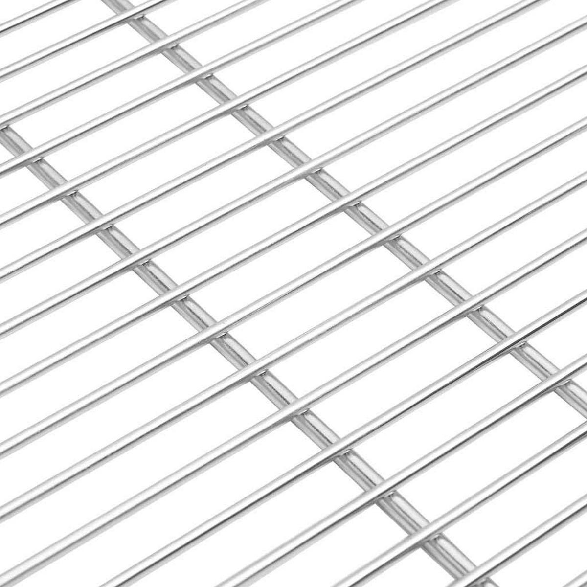 GRILLROST Silber 60/60 Cm Edelstahl - Silberfarben, Metall (60/60cm) - vidaXL