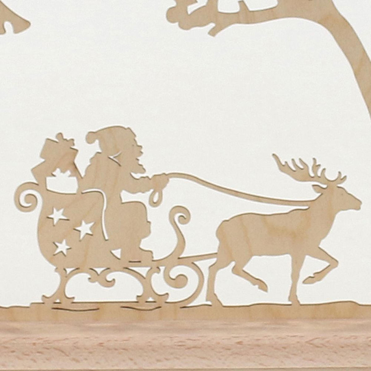 SCHWIBBOGEN Weihnachtsmann 7-flammig - Multicolor, Holz (0.1/1/0.1cm) - Dekoteam24