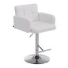 BARHOCKER Lausanne, Gestell Metall in Chromoptik, Kunstleder weiß, - Chromfarben/Weiß, Kunststoff/Textil (60/100/56cm) - TPFLiving
