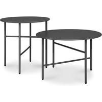 BEISTELLTISCH Finn 44/46 cm und 53/36 cm Schwarz (2tlg) - Schwarz, Metall (0.1/53/36cm) - BoMoe