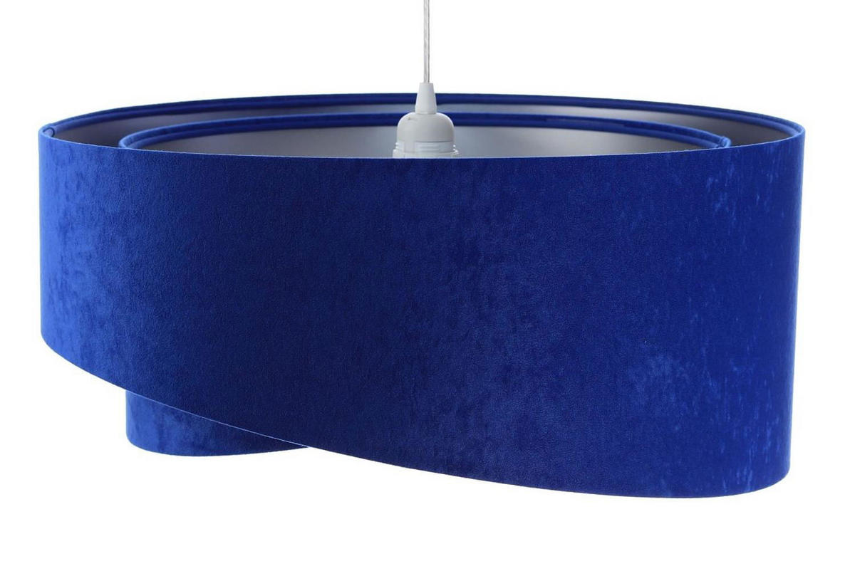 HÄNGELEUCHTE Blau 50/23 cm - Silberfarben, Kunststoff (50/1.3/23cm) - ONZENO