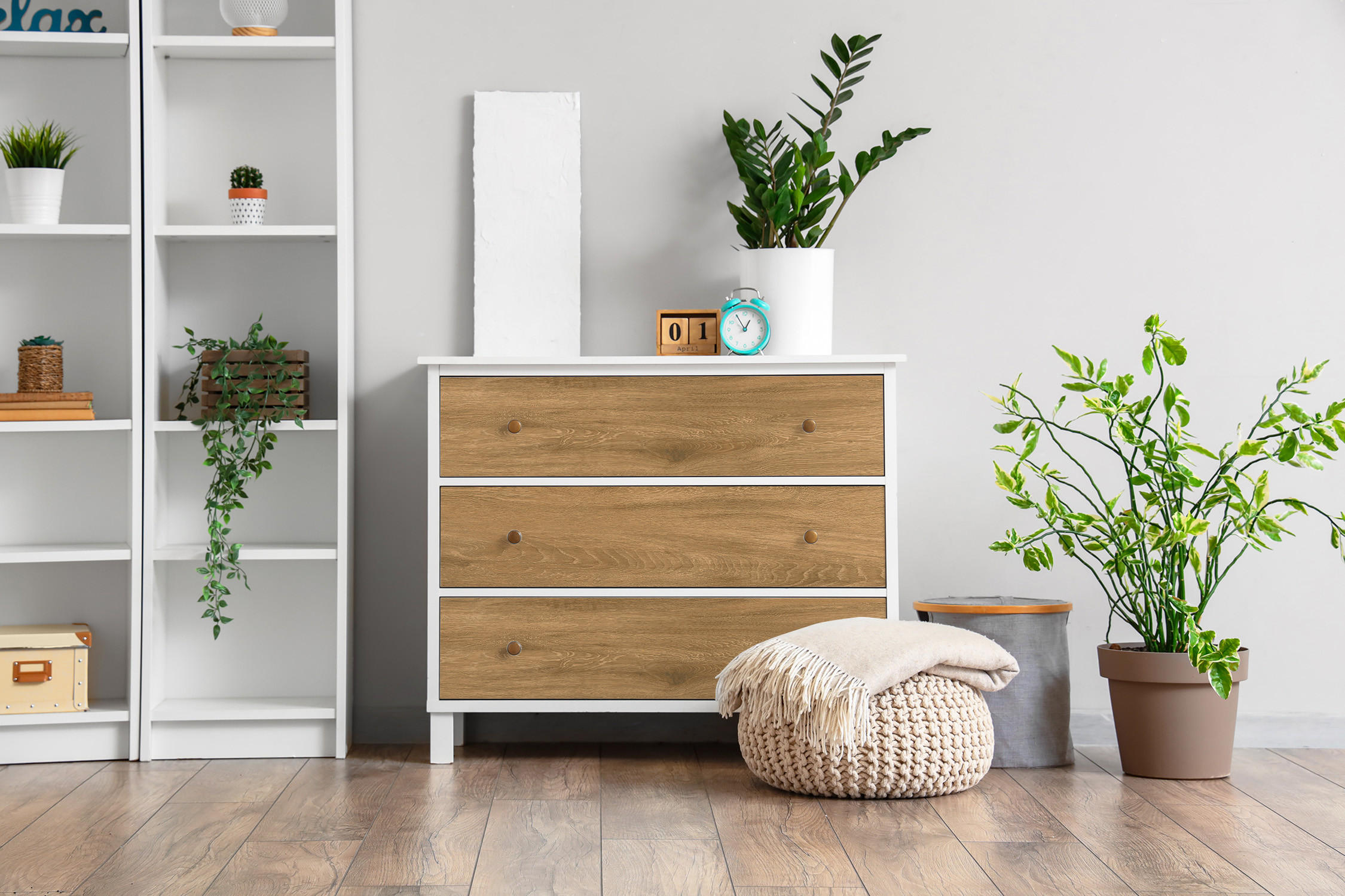 MÖBLAUFKLEBER 100x50 cm braun - Dunkelbraun, Kunststoff (100/50/0.1cm) - Wallfluent