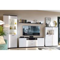 WOHNZIMMER-SET 4-TLG. Visalia-129 - Weiß, Holzwerkstoff (360/200/40cm) - Lomado