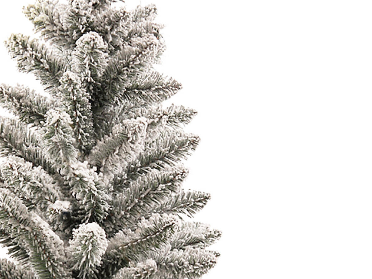 WEIHNACHTSBAUM künstlicher 60 cm mit LED-Beleuchtung, SCHNEEWALD, mit 23 Weihnachtsbaumschmuck, Pflanztopf mit Jutesack - Silberfarben/Weiß, Kunststoff/Stein (40/60cm) - LAALU