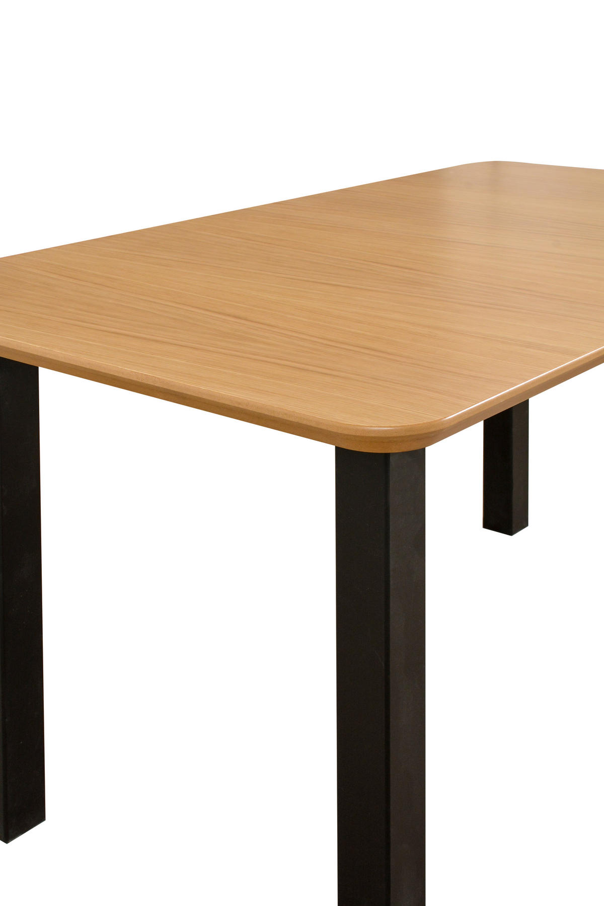 ESSTISCH wenus 2 S, 140-180/80 cm - Wildeiche/Schwarz, Holz (80/140/76cm) - Leaf Design