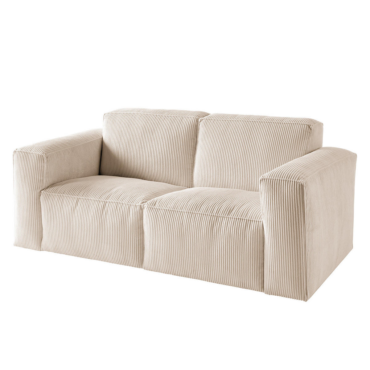 2-SITZER SOFA - Creme/Schwarz, Textil (190/75/96cm) - home24