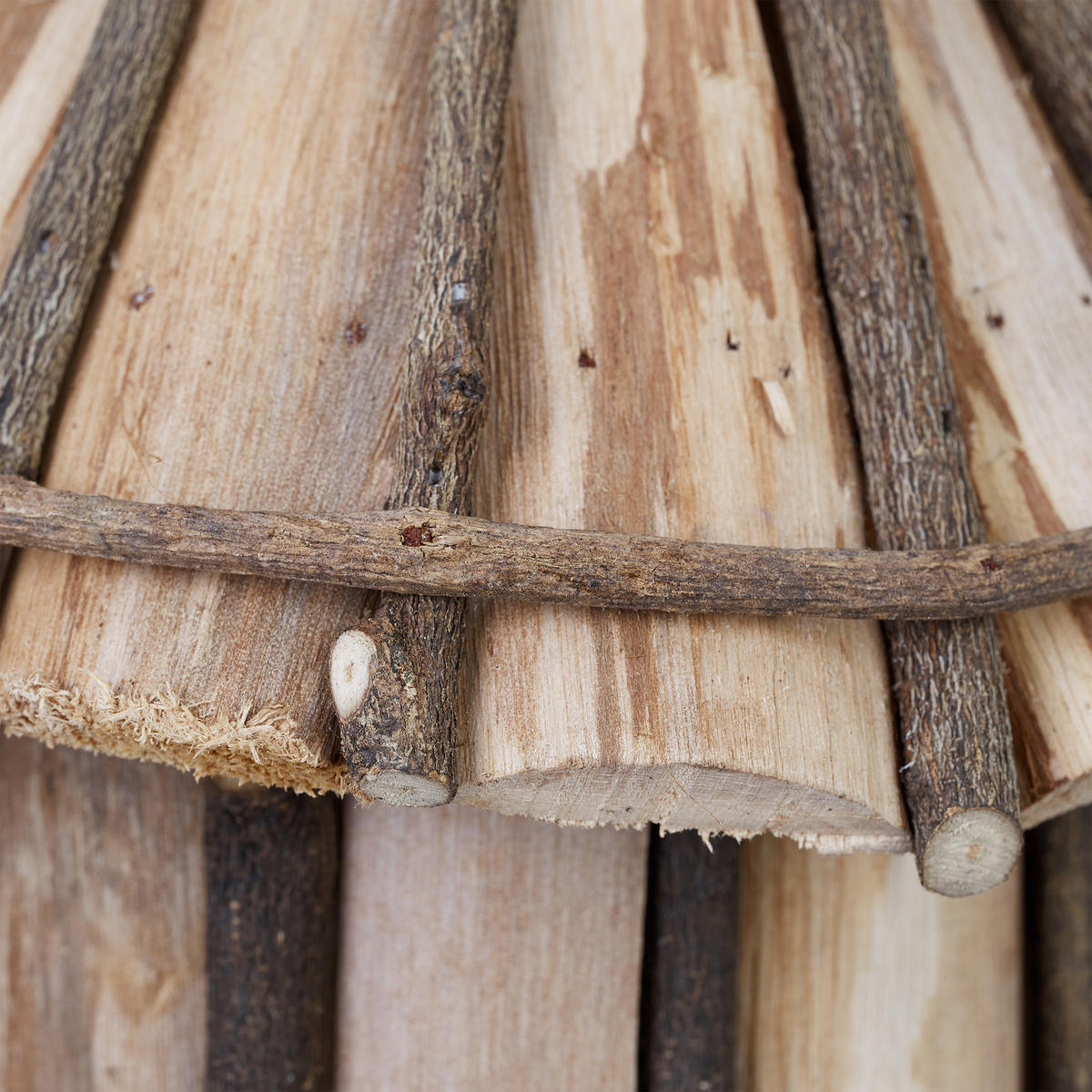 VOGELHAUS Deko - Braun, Holz (20/25/20cm) - Relaxdays