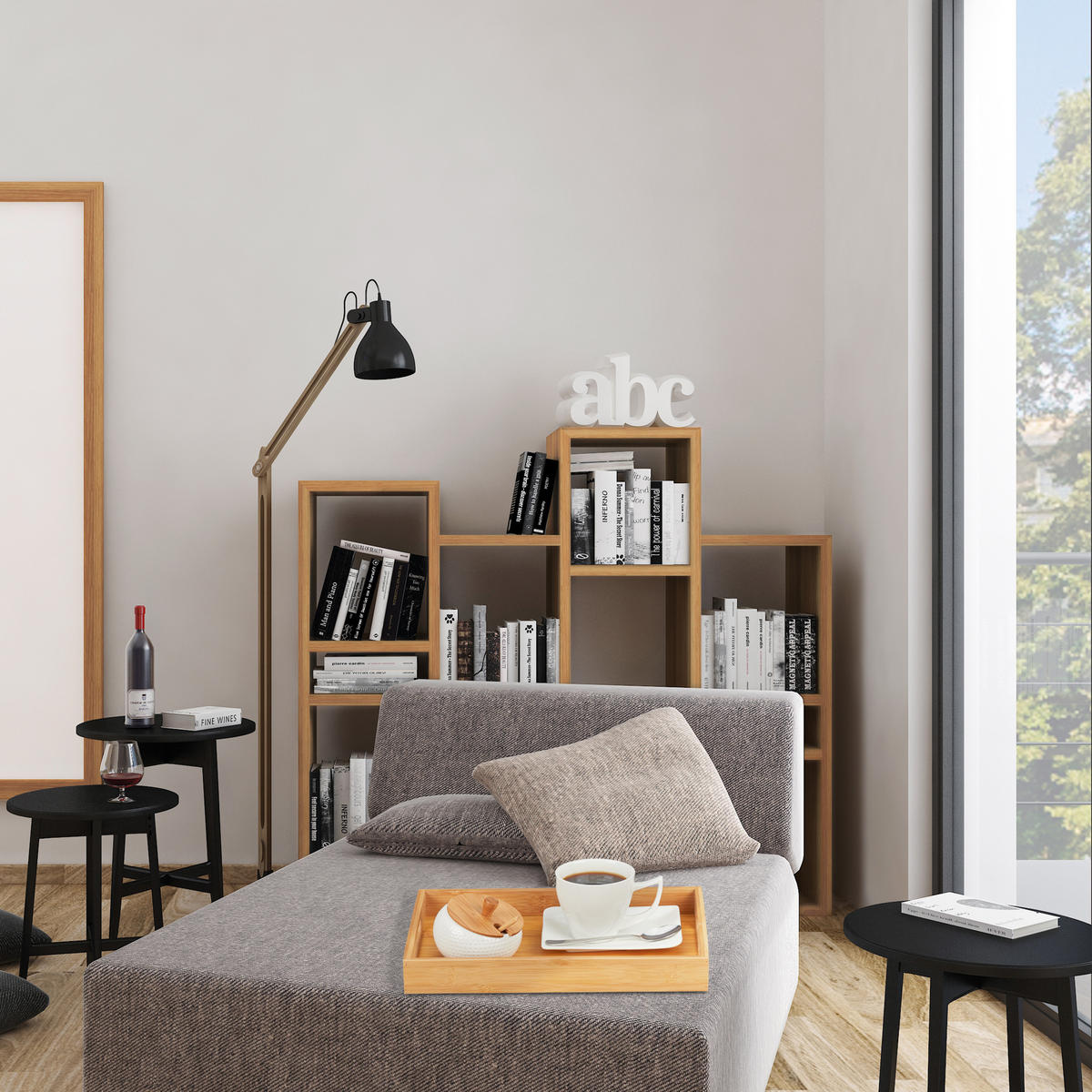 TABLETT - Hellbraun, Holz/Holzwerkstoff (30/4/20cm) - Relaxdays