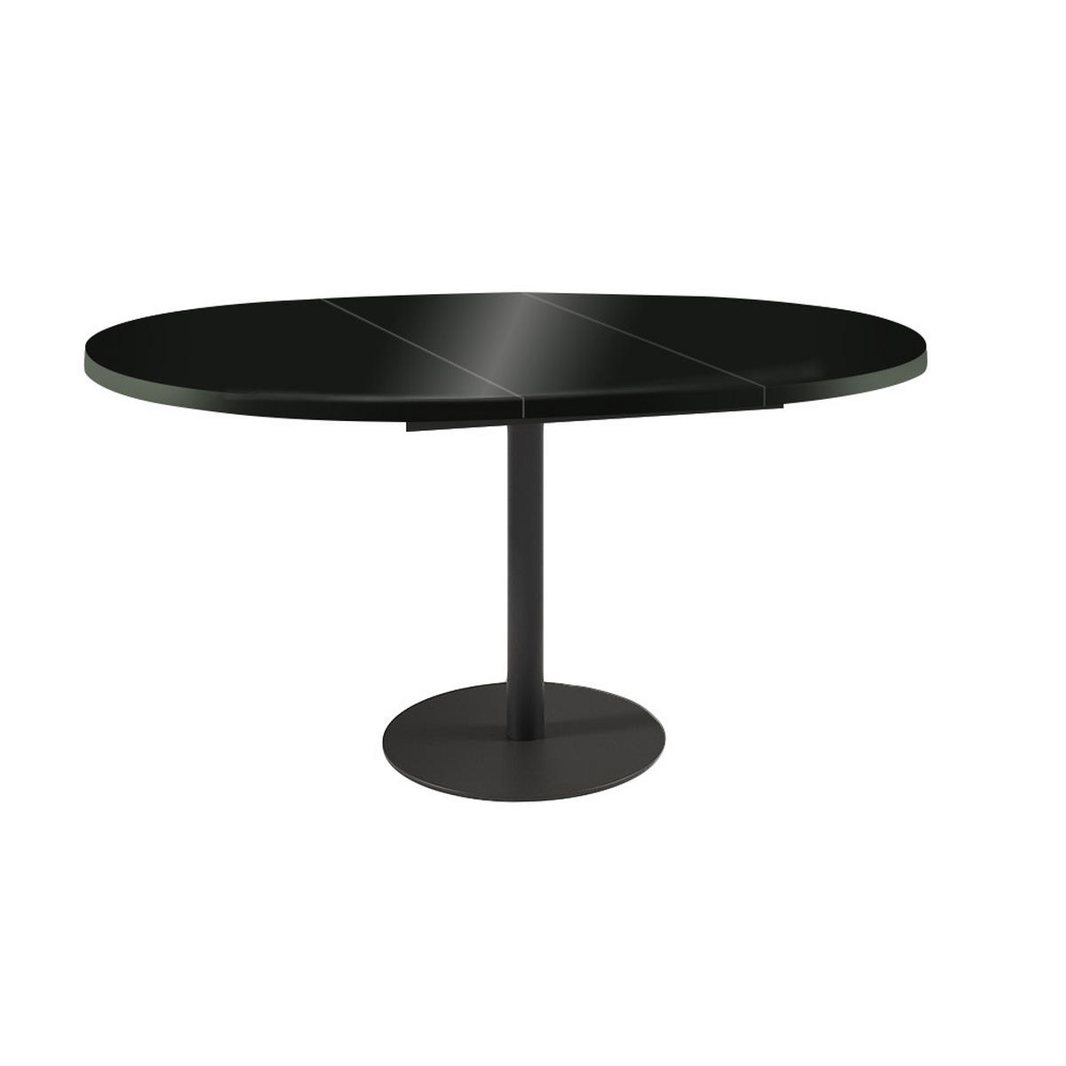 ESSTISCH Borte Schwarz Molet / Schwarz 100/138 / 100 / 76cm - Schwarz, Holz/Holzwerkstoff (100/100/76cm) - Feldmann-Wohnen