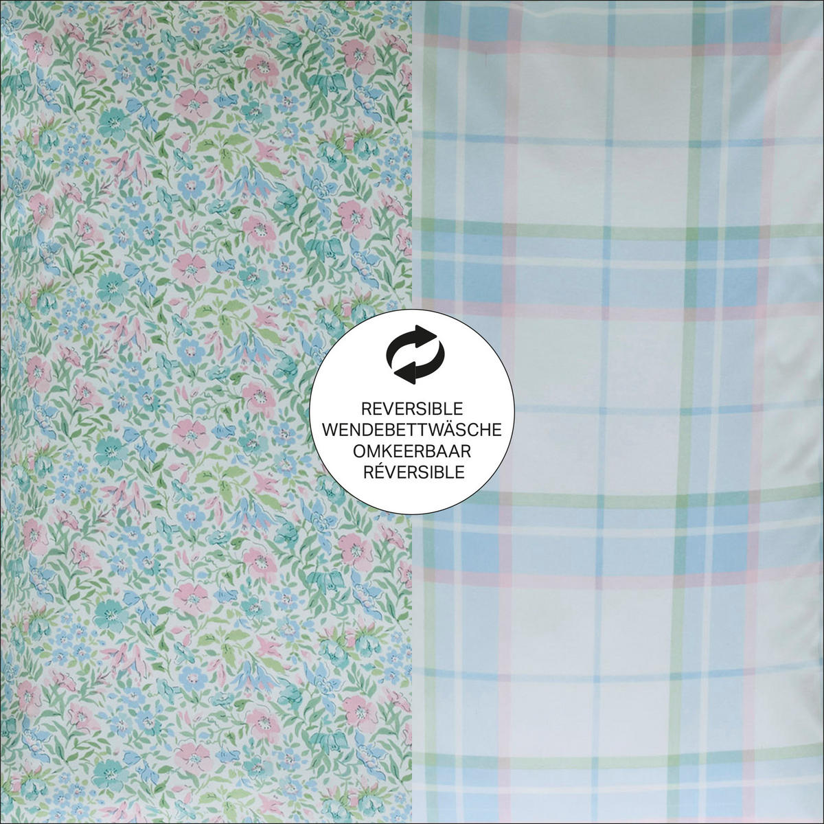 BETTWASCHE Sherston 3-Teilig 220x230cm - Blau, Textil (230/220cm) - LAURA ASHLEY