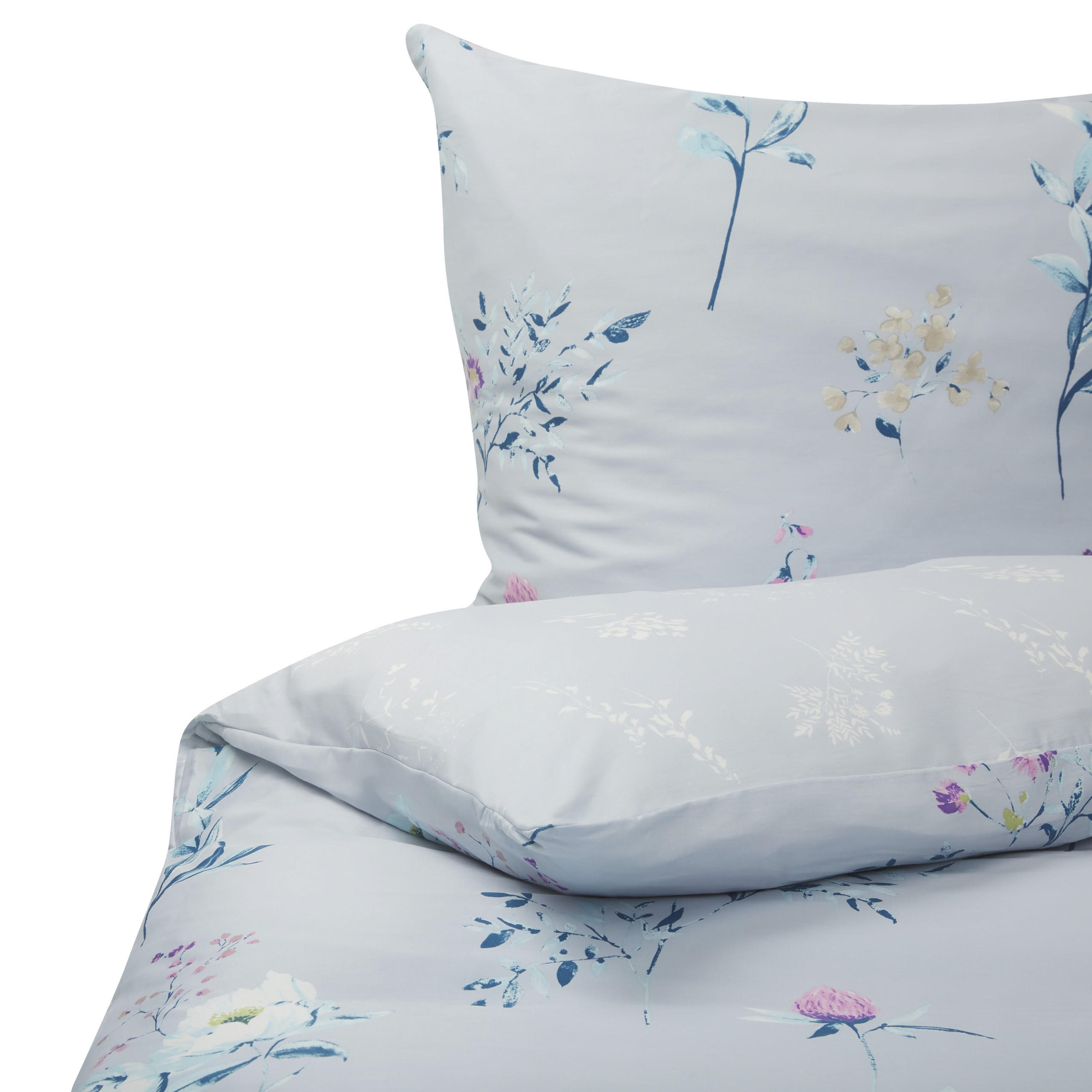 BETTWÄSCHE SET Evergreen 200x220 cm - Blau, Textil (200/220cm) - Beliani