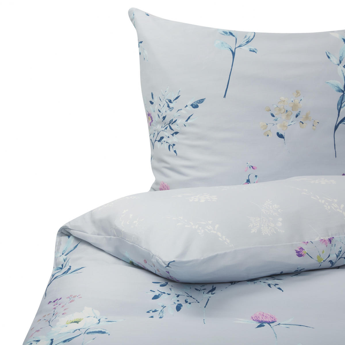 BETTWÄSCHE SET Evergreen 240x220 cm - Blau, Textil (240/200cm) - Beliani