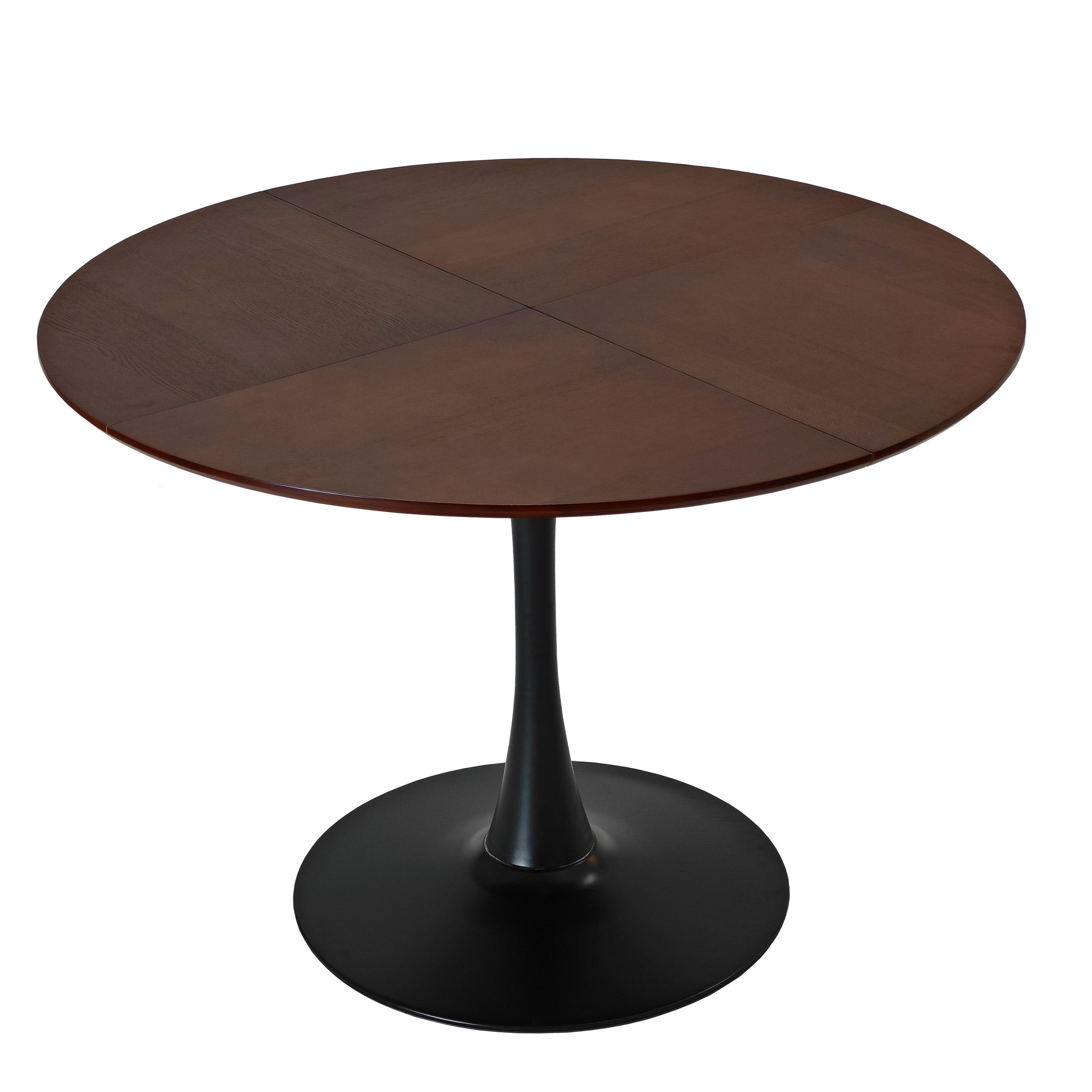 ESSTISCH 120/120/75 cm braun aus MDF mit Stahlgestell - Braun, Holzwerkstoff (120/120/75cm) - OKWISH
