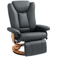 RELAXSESSEL DE-06321 mit Liegefunktion Dunkelgrau - Dunkelgrau, Holzwerkstoff (88/103/78cm) - ComfortXL