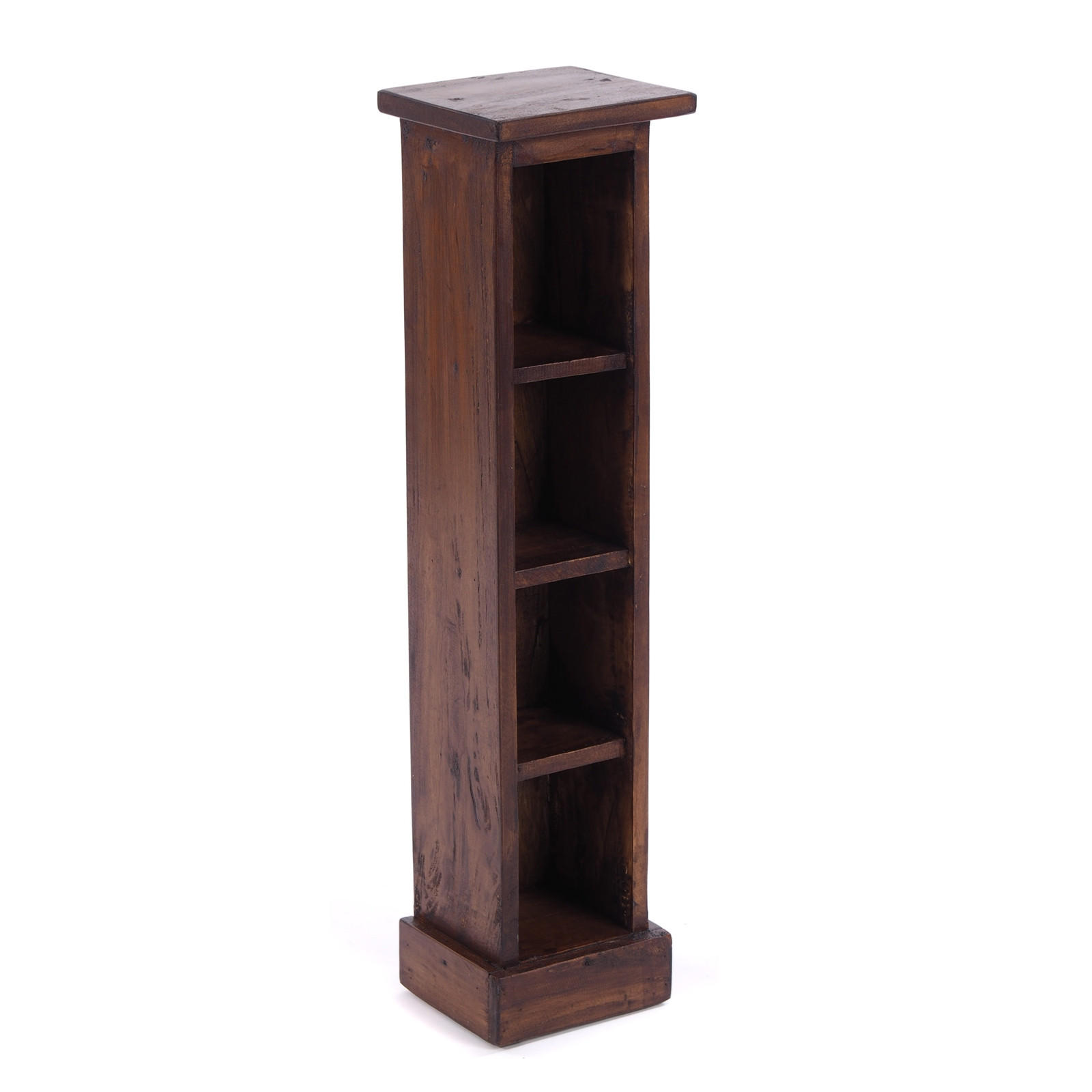 CD REGAL TOWER Mahagoni Massivholz, 4 Fächer 02 hellbraun - Hellbraun, Holz (16/76/15cm) - DESIGN DELIGHTS