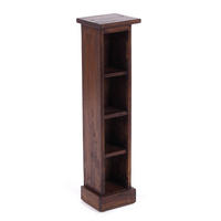 CD REGAL TOWER Mahagoni Massivholz, 4 Fächer 02 hellbraun - Hellbraun, Holz (16/76/15cm) - DESIGN DELIGHTS
