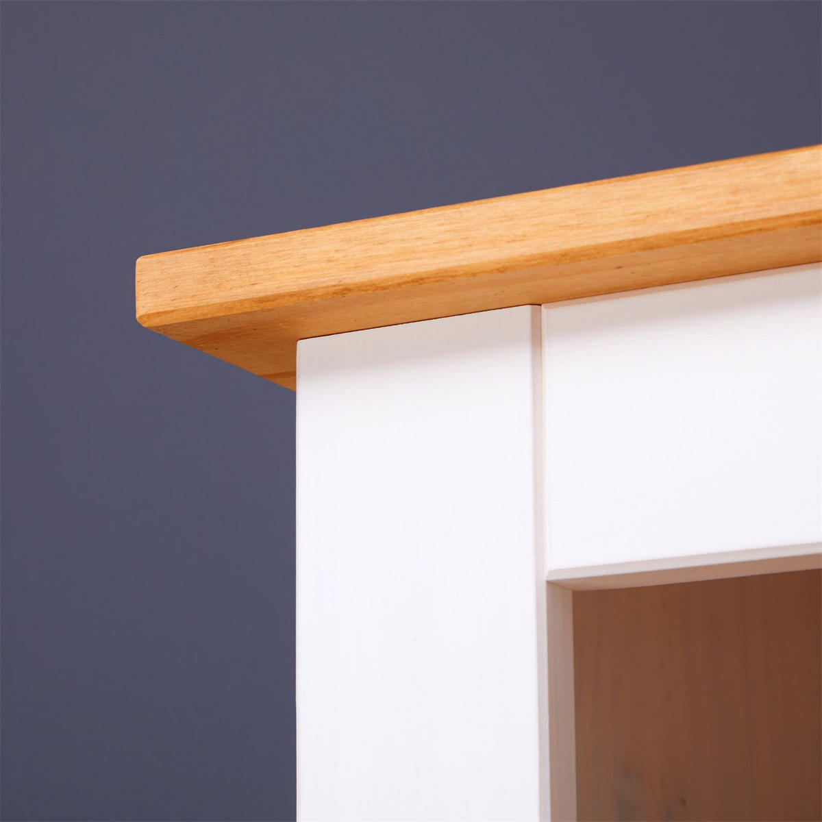 BÜCHERSCHRANK TEQUILA - Weiß/Braun, Holz (80/174/44cm) - IDIMEX