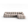 MODULARES-ECKSOFA rechts Bellis aus Samt beige 4 Sitzplätze - Beige, Textil (122/285cm) - Micadoni