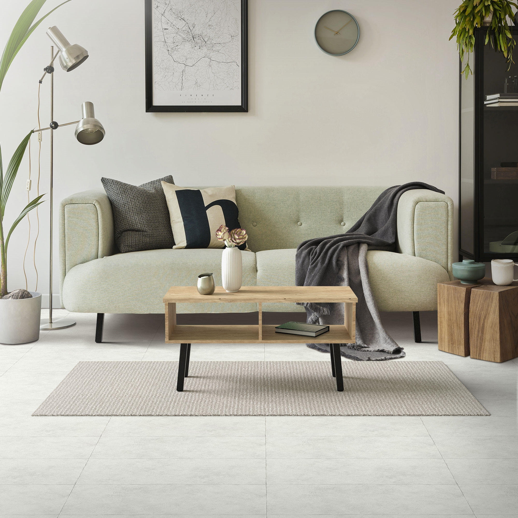 TISCHBEINE 4er Set I-96GRAD-Design H:30 cm Schwarz 4x4 cm - Schwarz, Metall (4/30/4cm) - ML-DESIGN