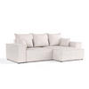 ECKSOFA SENSO mit Schlaffunktion Hellbeige im Neve Stoff - Sandfarben/Schwarz, Holz/Holzwerkstoff (255/148cm) - AltaBeds