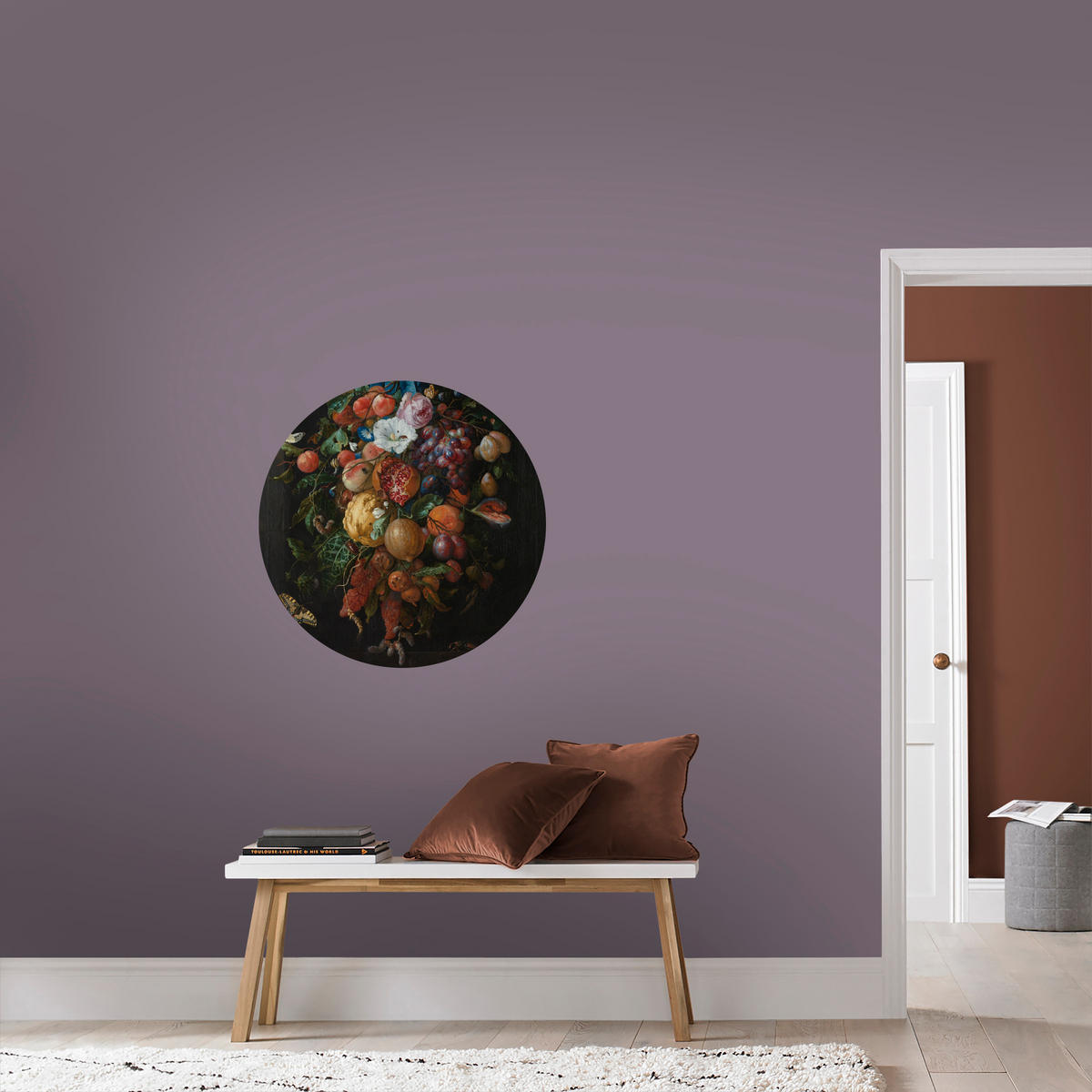 WANDKREIS Liebendes Obst - 70 cm - Multicolor, Kunststoff (70/1/0.1cm) - Art for the Home