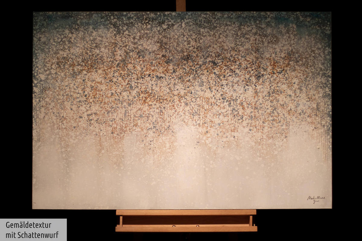 ÖLGEMÄLDE 120/80 cm - Blau/Beige, Holz/Textil (120/80cm) - KUNSTLOFT
