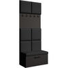 GARDEROBE Margaret I 81/203/43 gepolsterten Paneelen - Schwarz, Holzwerkstoff/Kunststoff (81/203/43cm) - Beautysofa